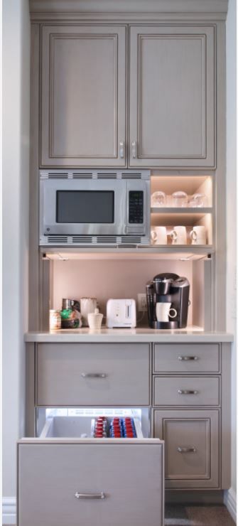 Small Kitchen Pantry Ideas, Kitchen Pantry Ideas, Small Kitchen Designs, Small Kitchen Pantry, Bar Nook, Recessed Shelves, Ideas For Storage, Small Kitchen Remodel, Coffee Nook