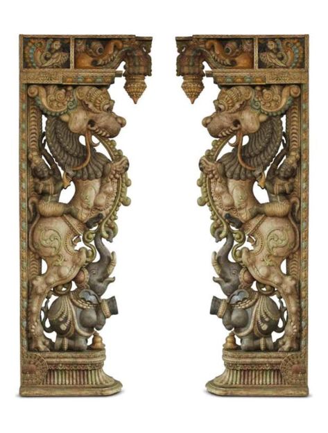 Temple Pillar Designs, Temple Drawing, Wood Sculpture Art, Mural Art Design, Ancient Drawings, Indian Room Decor, Indian Temple Architecture, Ancient Indian Architecture, Temple Design For Home