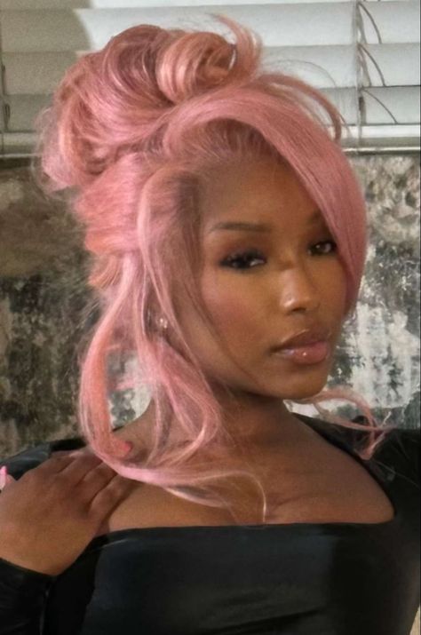 Pretty Flacko, Light Pink Hair, Dyed Hair Inspiration, Protective Hairstyles Braids, Dope Hairstyles, Baddie Hairstyles, Hair Inspo Color, Wig Styles, Black Girls Hairstyles