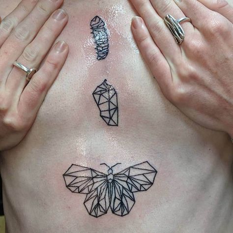 10 Best Butterfly Metamorphosis Tattoo Ideas That Will Blow Your Mind! | Outsons | Men's Fashion Tips And Style Guides Chrysalis Tattoo Butterfly, Butterfly Metamorphosis Tattoo, Chrysalis Tattoo, Serendipity Tattoo, Metamorphosis Tattoo, Caterpillar Tattoo, Butterfly Metamorphosis, Butterfly Hand Tattoo, Most Beautiful Butterfly