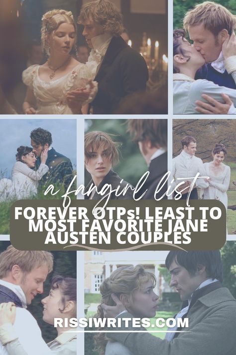 FOREVER OTPs! LEAST TO MOST FAVORITE JANE AUSTEN COUPLES. A LIST OF FAVORITE #JANEAUSTEN COUPLES. JUST BECAUSE. ALL TEXT IS © RISSIWRITES.COM #LIZZYANDDARCY #DARCY #MRDARCY #KNIGHTLEY #MRKNIGHTLEY #EMMA #PERSUASION #FAVORITECOUPLES Charity Wakefield, Rupert Penry Jones, Jennifer Ehle, Jane Austen Movies, Darcy And Elizabeth, Mansfield Park, Elizabeth Bennet, Good For Her, Mr Darcy