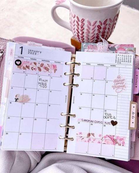 Budget Planner Aesthetic, Monthly Planner Book, Personal Planner Ideas, Filofax Inspiration, Agenda Filofax, Personal Planner Inserts, Calendar Inserts, Ring Planner, Scrapbook Planner