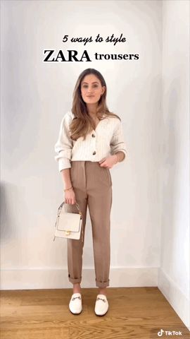 Zara Spring 2023 Outfits, Zara Inspired Outfits 2023, Zara Business Work Outfits, Classical Concert Outfit Classy, Zara Work Outfits Women, Zara Trousers Outfit, Camel Trousers Outfit, Zara Inspired Outfits, Camel Pants Outfit