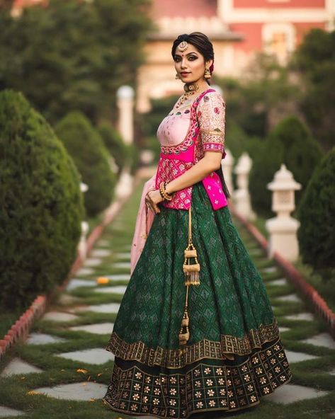 Wedding lehengas are no more confined to just blazing reds, it's much more than that. Throw any color to us and we know how to make a… Long Blouse Designs, Rajasthani Dress, Choli Dress, Mehendi Outfits, Wedding Lehengas, Lehnga Dress, Lehenga Blouse Designs, Designer Bridal Lehenga, Blouse Designs Indian