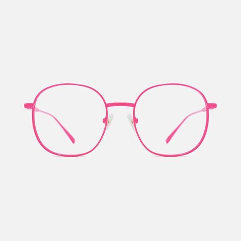 Jordy eyeglasses in Neon Pink | Optical Pink Frame Glasses, Round Metal Glasses, Pink Everything, Pink Frame, Metal Glasses, Eyewear Shop, Pink Frames, Frame Glasses, Glasses Online