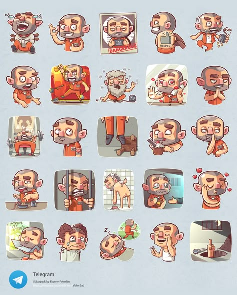 A new set of stickers for Telegram. You can install on this linkhttps://telegram.me/addstickers/VictorBad Character Sticker Design, Sticker Reference, Stickers Telegram, Stickers Character, Print Design Template, Simple Character, Character Design Sketches, Emoji Stickers, Game Character Design