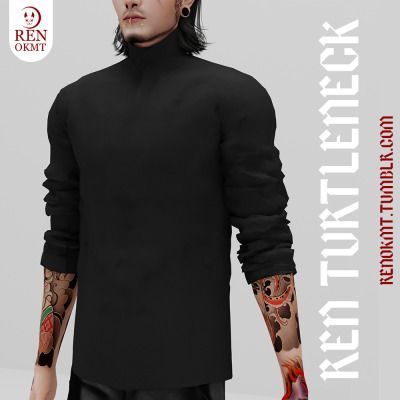 The Sims 4 Cc Turtleneck, Sims 4 Turtleneck Male, Sims 4 Men Clothing, Sims 4 Male Clothes, Finally Free, Sims Free Play, Masculine Fashion, Pelo Sims, Sims 4 Cc Skin