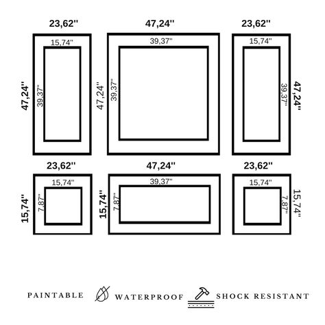 Primed Wall Moulding Kit, Ready to Go Wall Paneling Kit Wall Paneling Wainscoting Kit Pre-cut Bespoke Paneling Wainscoting Frames - Etsy Wall Molding Living Room, Wall Moulding Panels, Wainscoting Kits, Wall Molding Design, Wall Moulding, Molduras Vintage, Eksterior Modern, Tv Unit Interior Design, Accent Walls In Living Room