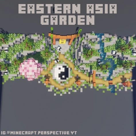 Minecraft Japanese Build Ideas, Minecraft Japanese Wall Designs, Minecraft Rice Field, Minecraft Asian Village, Japanese Garden Minecraft, Zen Garden Minecraft, Japanese Minecraft Ideas, Panda Enclosure Minecraft, Minecraft Chinese Builds