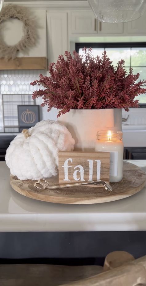 Fall Decor Round Coffee Table, Home Decor Fall 2023, Fall Circle Table Decor, Fall Decor For Top Of Cabinets, Fall Decor Ideas For The Home Black And White, Indoor Pumpkin Display, Fall Neutral Decor Ideas For The Home, Modern Thanksgiving Decorations For Home, Fall Chimney Decor Ideas