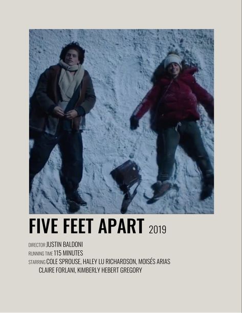 Five Feet Apart Movie, Five Feet Apart, Indie Movie Posters, Claire Forlani, Film Polaroid, Posters Movie, Movies To Watch Teenagers, Posters Minimalist, Movie Wall