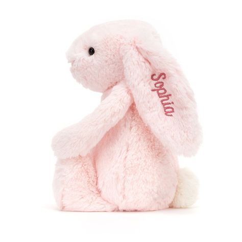 Shop Jellycat embroidered bunny soft toys online! Sharing joy since 1999, we're home to the softest stuffed toys. Explore toys, books, gifts & more. Personalised Jumpers, Bashful Bunny, Jellycat Toys, Jellycat Bunny, Bunny Blanket, Bunny Soft Toy, Personalized Bunny, Soft Toy Animals, Personalized Anniversary Gifts