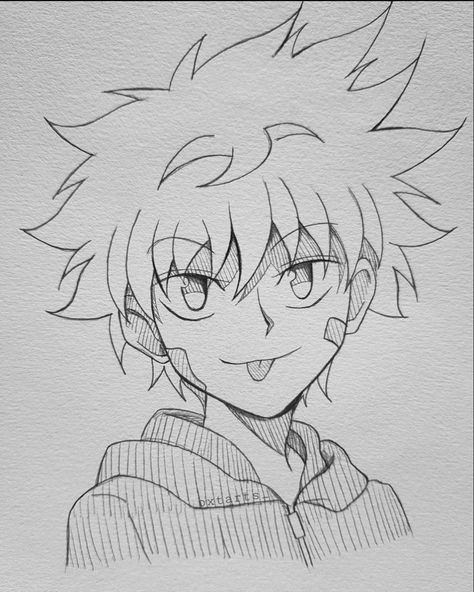 Killua Zoldyck Drawing, Cute Face Drawing, Anime Face Drawing, Small Patterns, Anime Drawing Sketches, Naruto Sketch Drawing, Idee Cricut, Best Anime Drawings, Anime Drawing Books