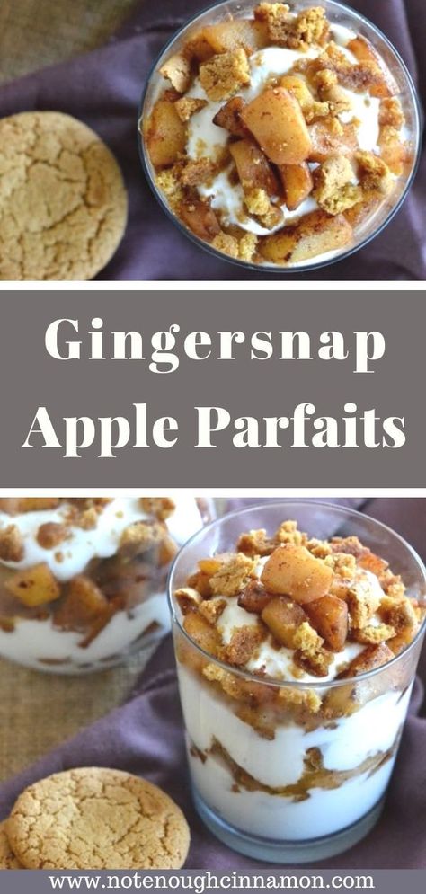 Sauteed Apples, Breakfast Parfaits, Ideal Breakfast, Yogurt Parfait Recipe, Greek Yogurt Parfait, Gingersnap Cookies, Recipe For Fall, Yogurt Parfaits, Winter Breakfast