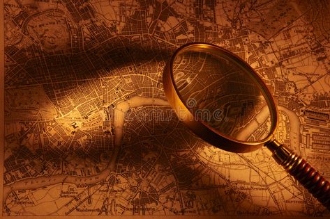 Information Technology Logo, Restroom Design, Brown Tone, Old Map, Magnifying Glass, City Map, Antique Vintage, Photo Image, Stock Photos