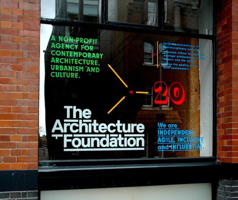 Designspiration Window Signage, Architecture Foundation, Studio Architecture, Retail Signage, Public Space Design, Window Display Design, Window Projects, Interior Signs, Signage System