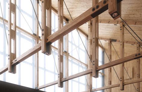 Timber Architecture, Wooden Architecture, Wood Architecture, Wooden Buildings, Wood Joints, Timber Structure, Curved Wood, Timber Construction, Roof Structure