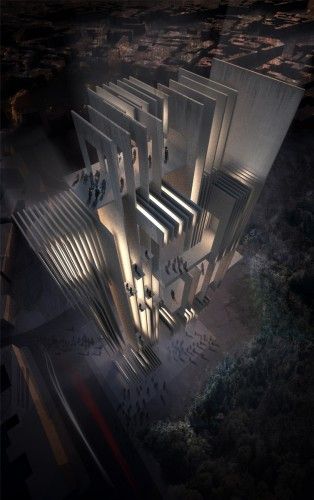 Global Architects and Bloot Architecture, 3rd place entry, Rome International Architectural Competition Ambiguity Art, Architecture Rome, Wall Architecture, Book Architecture, Rome Architecture, Night Architecture, Architecture Cool, Architectural Competition, Architecture Inspiration