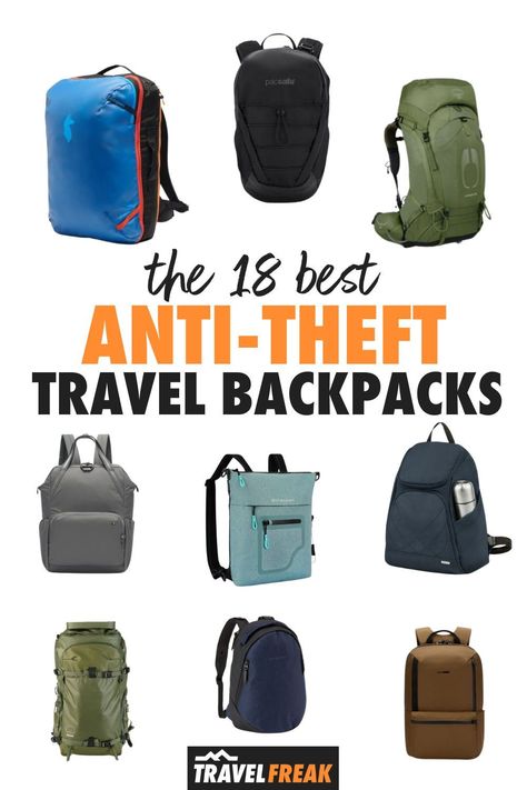 A good anti-theft backpack isn’t a guarranty that your stuff won’t get stolen, but it definitely offers some peace of mind. Finding the best anti-theft backpack to deter encounters with opportunist thieves is crucial to hassle-free travel. This travel gear guide will take a look at some of the best anti-theft bags out there. | best anti theft travel backpack | secure travel backpack | best backpacks for travel | locking backpack | anti theft travel accessories | best backpacks for travel Best Antitheft Backpacks, Anti Theft Travel Accessories, Anti Theft Travel Purse, Hotel Room Hacks, Best Travel Clothes, Backpacks For Travel, Lightweight Travel Backpack, Pack For Travel, 20l Backpack