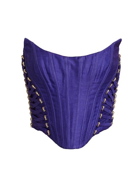 Silk Corset Top, Silk Corset, Purple Corset, Boned Corsets, Bodice Top, Pleated Bodice, Bustier Top, Bustiers, Feminine Look