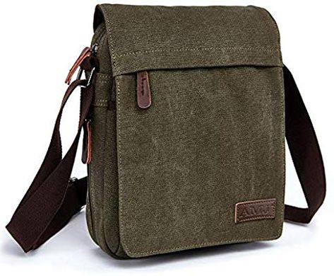 Unisex Multifunctional Canvas Messenger Bag Crossbody Shoulder Bag Travel Bag, Small, Green: Amazon.ca: Luggage & Bags Mens Canvas Messenger Bag, Men's Messenger Bag, Mens Crossbody Bag, Ipad Bag, Quilted Purses, Canvas Messenger Bag, Messenger Bag Men, Mobile Phone Bag, Tonga