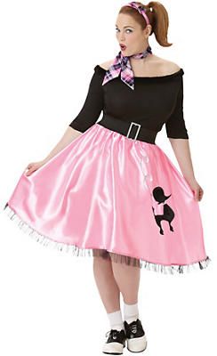 Sock Hop Outfits, Sock Hop Costumes, 50's Costume, Pink Plaid Scarf, 50s Costume, Up Halloween Costumes, Plus Size Halloween Costume, Plus Size Costumes, Black And Pink Dress