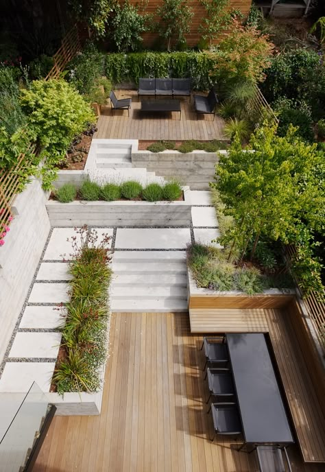 Edmonds + Lee overhauls slender Victorian home in San Francisco Terrace Roof, Gable House, Modern Landscape Design, Modern Garden Design, Contemporary Garden, Have Inspiration, Rooftop Garden, Yard Design, Roof Garden