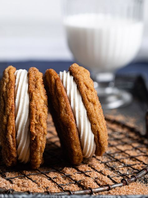 Pumpkin Spice Sugar Cookies - Browned Butter Blondie Delicious Thanksgiving Desserts, Pumpkin Spice Sugar Cookies, Spice Sugar Cookies, Butter Cream Cheese Frosting, Gooey Chocolate Chip Cookies, Best Holiday Cookies, Cookie Sandwiches, Pumpkin Spice Cookies, Hot Chocolate Cookies