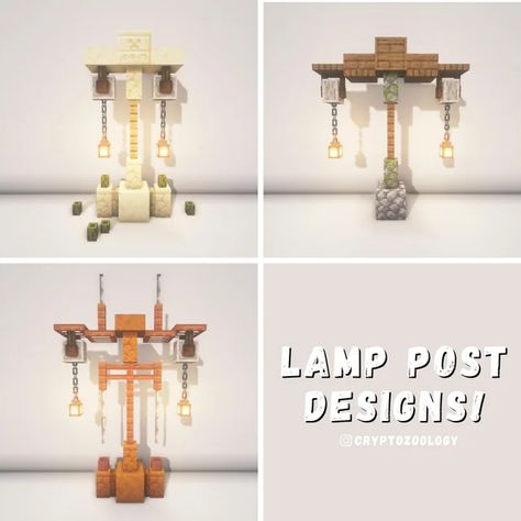 Minecraft Lamp Ideas, Minecraft Lighting Ideas, Minecraft Lamp, Minecraft Light, Minecraft Idea, Minecraft House Plans, Diy Minecraft, Lamp Posts, Cute Minecraft