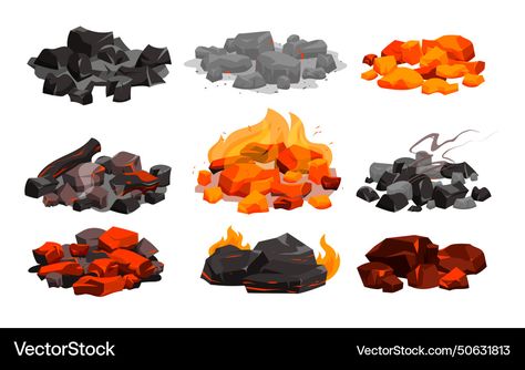 Charcoal Fire Drawing, Burning Coal, Hot Rocks, Fire Drawing, Glow Stones, Grill Oven, Charcoal Black, Black Charcoal, High Res