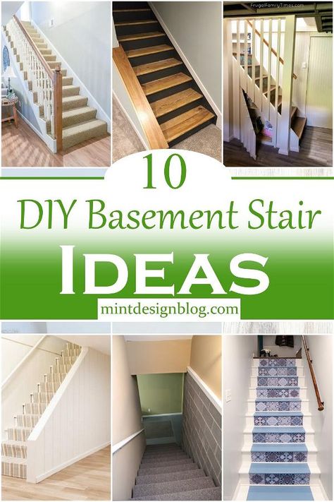 Modern Stairs Ideas, Under Basement Stairs, Stairs Decor Ideas, Open Basement Stairs, Basement Stairwell Ideas, Basement Stairway, Basement Stair, Basement Staircase, Stairs Makeover Ideas