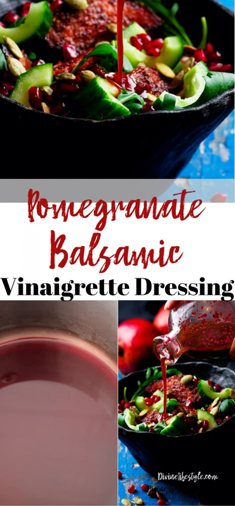 Pomegranate Balsamic Dressing, Pomegranate Molasses Salad Dressing, Pomegranate Sauce Recipe, Marinade For Steaks, Pomegranate Vinaigrette Dressing, Pomegranate Salad Dressing, Balsamic Vinaigrette Dressing Recipe, Pomegranate Molasses Dressing, Simple Balsamic Vinaigrette