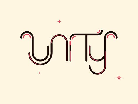 Unity by Hamza Idrissi #Design Popular #Dribbble #shots Unity Lettering Drawing, Unity Typography, Unity Aesthetic, Unity Logo Design, Logo Design Fonts, Unity Logo, India Poster, Crayola Markers, Design Fonts