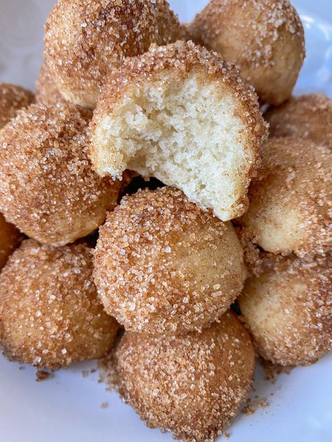 8 Ingredient Cinnamon Sugar Vegan Donut Holes – Peanut Butter and Jilly Vegan Donut Holes, Egg Free Donuts, Dairy Free Donuts, Baked Donut Holes, Cinnamon Sugar Donut Holes, Vegan Donut Recipe, Vegan Pumpkin Muffins, Donut Hole Recipe, Cinnamon Donuts