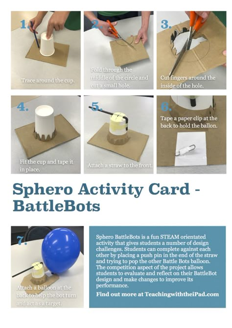 Sphero Bolt Challenges, Sphero Battle Bots, Mini Sphero Activities, Sphero Bolt Activities, Stem Activities Elementary Kindergarten, Sphero Activities, Sphero Bolt, 3rd Grade Science Experiments, Robot Activity