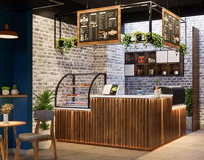 Coffee Shop Entrance Design, Small Coffee Shop Bar Design, Cafe Ideas Design Small Spaces, Coffee Bar Industrial Design, Cafe Interior Design Wood, Coffee Shop Home Decor, Coffee Shop Interior Design Industrial, Drinks Shop Design, Gallery Shop Design