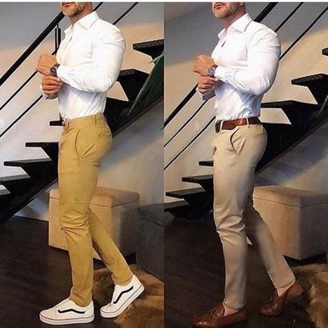 Left or Right? #ZaraGents High Fashion Men, Gentleman Shoes, Geek Fashion, Traje Casual, Mens Lifestyle, Mens Fashion Summer, Formal Outfit, Left Or Right, White Pants