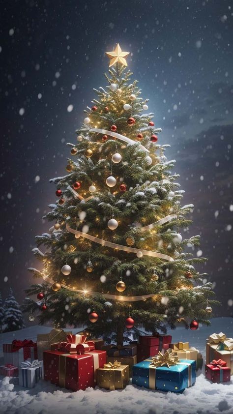 Christmas Tree Gifts iPhone Wallpaper 4K - iPhone Wallpapers Christmas Tree Wallpaper Iphone, Christmas Wallpaper Ipad, Christmas Tree Gifts, Tree Wallpaper Iphone, Christmas Lockscreen, Iphone Wallpaper 4k, Ipad Screen, Christmas Tree With Presents, Christmas Tree Wallpaper