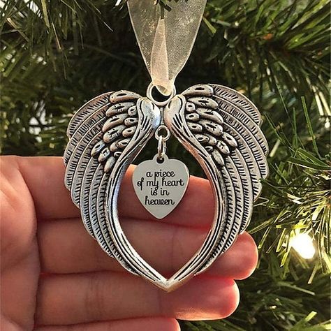 Ali D'angelo, Angel Wing Ornaments, Christmas Decorations Cheap, Cheap Christmas, Christmas Pendant, Remembrance Gifts, Memorial Ornaments, Loving Memory, Angel Ornaments