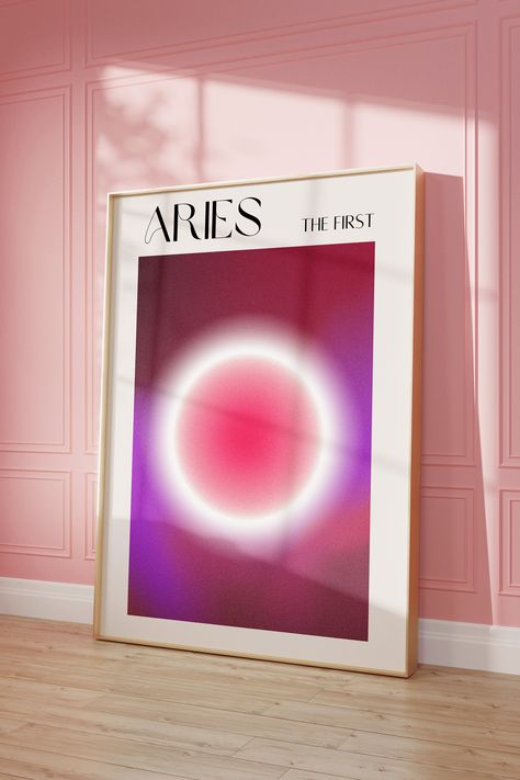 Aries Aura, Aura Poster Scorpio, Aries Aura Poster, Aries Wall Art, Aries Print, Aries Zodiac Poster, Astrology Aries, Zodiac Poster, Aries Gifts