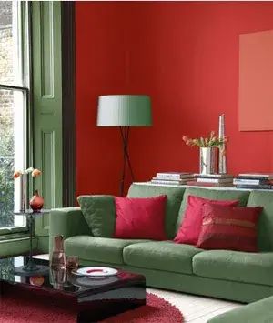 40 Best Two Colour Combination for Living Room Red Living Room Decor, Green Room Decor, Popular Living Room, Living Room Wall Color, Art Deco Living Room, Room Wall Colors, Room Green, Best Living Room, Ideas For Living Room