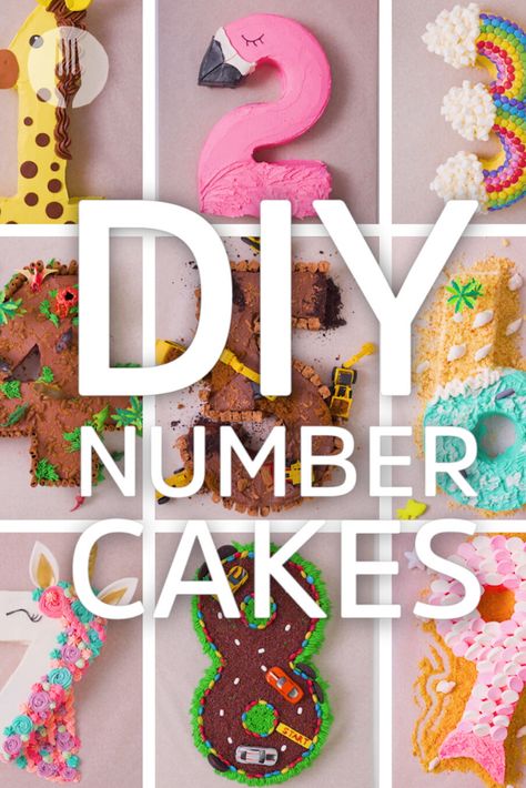 Diy Number Cake, Sixth Birthday Cake, Diy Birthday Number, Number 4 Cake, Number 3 Cakes, Number One Cake, Number 1 Cake, Foodies Of Sa, Number Birthday Cakes