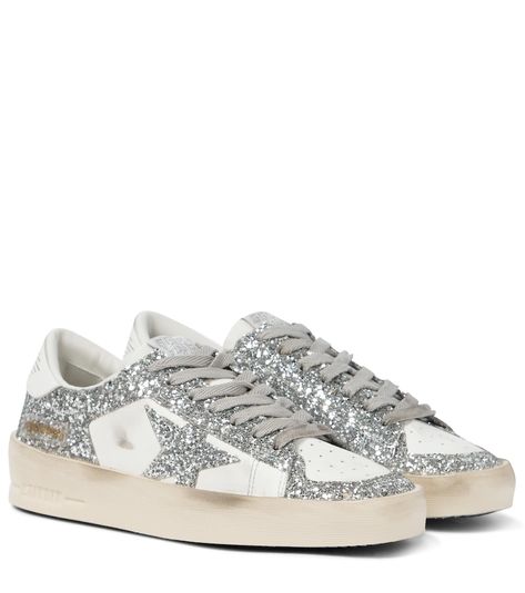 Golden Goose Stardan, Dr Shoes, Sparkly Shoes, Glitter Sneakers, Golden Goose Sneakers, Golden Goose Shoes, Golden Goose Deluxe Brand, Brown Sneakers, Star Sneakers