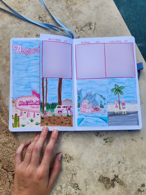 Movie Bullet Journal, 2023 Journal, Ib Art, Bullet Journal Paper, Journal Diy, Bullet Journal Diy, Bullet Journal Design Ideas, Barbie Movie, Monthly Themes