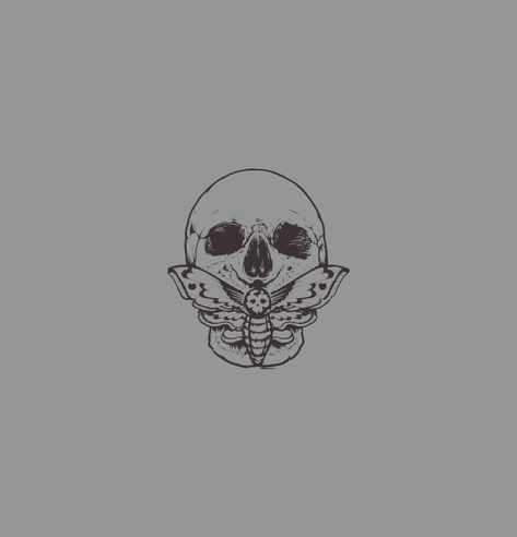 Skull Tattoos Aesthetic, Small Skull Tattoo Ideas, Aesthetic Skull Tattoo, Minimalistic Skull Tattoo, Tumblr Tattoos, Skull Head Tattoo, Simple Skeleton Tattoo, Spooky Skull Tattoo, Dainty Skull Tattoo