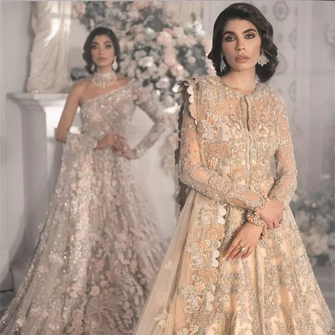 REPUBLIC WOMENSWEAR on Instagram: “Presenting Bespoke Bridals from our BRIDAL COUTURE COLLECTION ‘23. Delicate daydreaming of unmatched craftsmanship. Ensembles that are…” Walima Outfit, Beige Lehenga, Republic Womenswear, Pakistani Bridal Lehenga, Bridal Dupatta, Attractive Dresses, Lehenga Gown, Embellished Gown, Pakistani Wedding Dresses