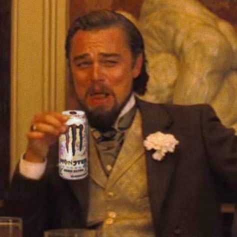 Leonardo Dicaprio Meme, Monster Drink, I Miss You Dad, Monster Energy Drink, Miss You Dad, Dad Jokes Funny, All For One, Aesthetic Tumblr, Can't Stop Laughing