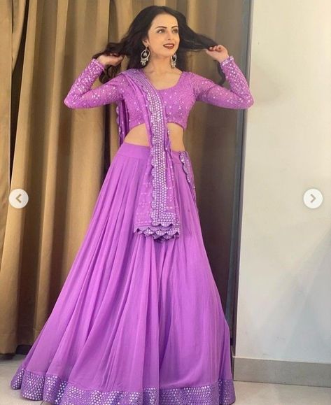 Indian Wedding Lehengas, Embroidery Stones, Latest Gowns, Lehenga Choli Latest, Purple Lehenga, Reception Gowns, Indian Ethnic Wear For Women, Bridesmaid Lehenga, Indian Outfits Lehenga