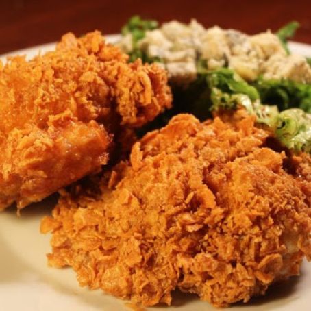 Double Coated Batter with Corn Flakes for Chicken, Fish, Etc. Recipe - (4.5/5) Cornflake Recipes, Kfc Fried Chicken Recipe, Fried Chicken Breast Recipe, Healthy Fried Chicken, Cornflake Chicken, Crusted Chicken Recipes, Corn Flake, Oven Fried Chicken, Fried Chicken Breast