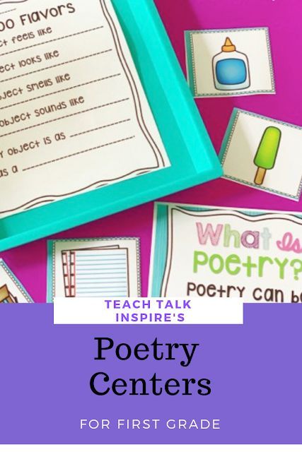 Centers For First Grade, Cinquain Poems, Centers First Grade, Poetry Center, Poem Template, Poetry Unit, Teaching Poetry, National Poetry Month, Poetry Month